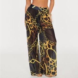 **NEW** FASHION NOVA Dare To Dream Coverup Pant - Brown Combo